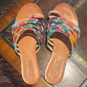 Schutz Multicolor Woven Women's Sandals